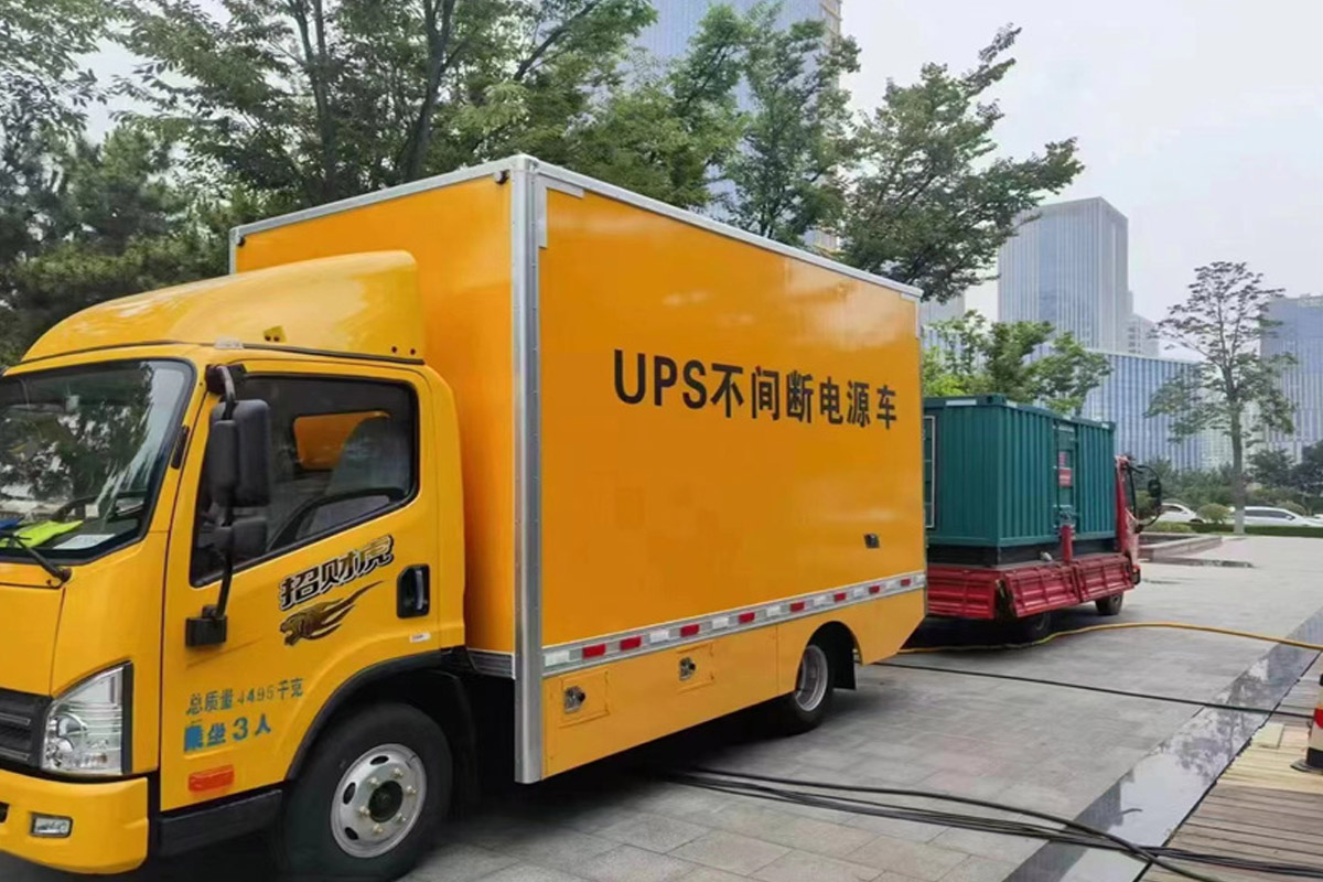 兴宾发电机租赁施工现场